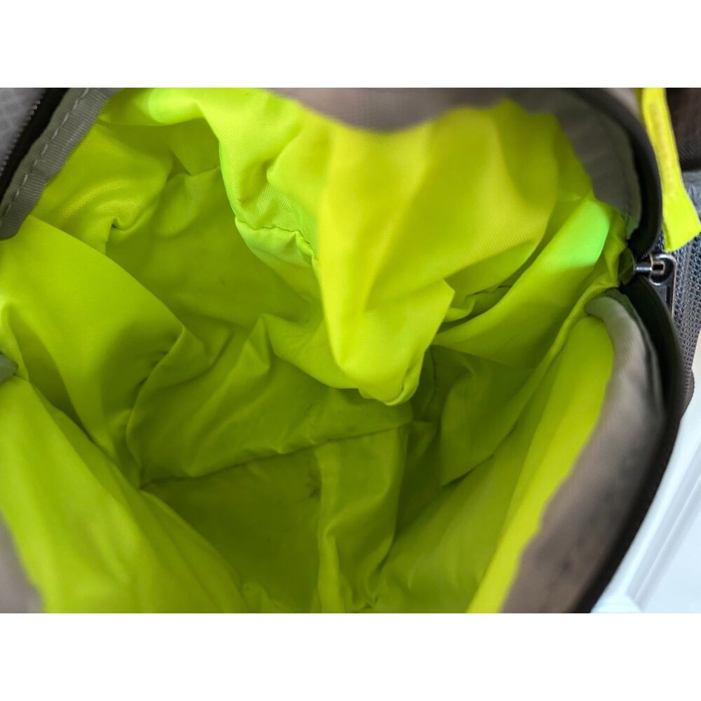 Under Armer Storm Black and Neon Yellow Zipper Athletic Backpack